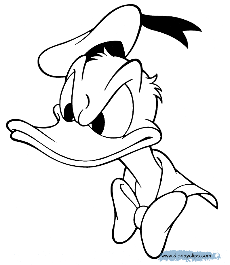 coloring pages of donald-duck by avery